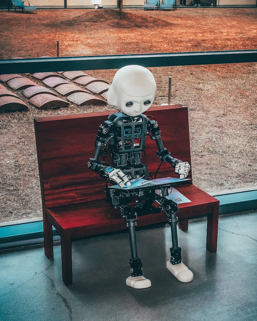 Humanoid robot representing AI in everyday life